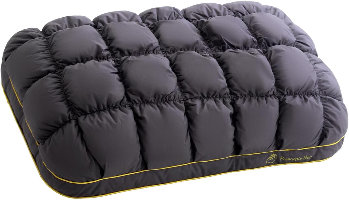 YOUR MOON Fluffy Support Bed Pillow for Side Sleepers, Gray