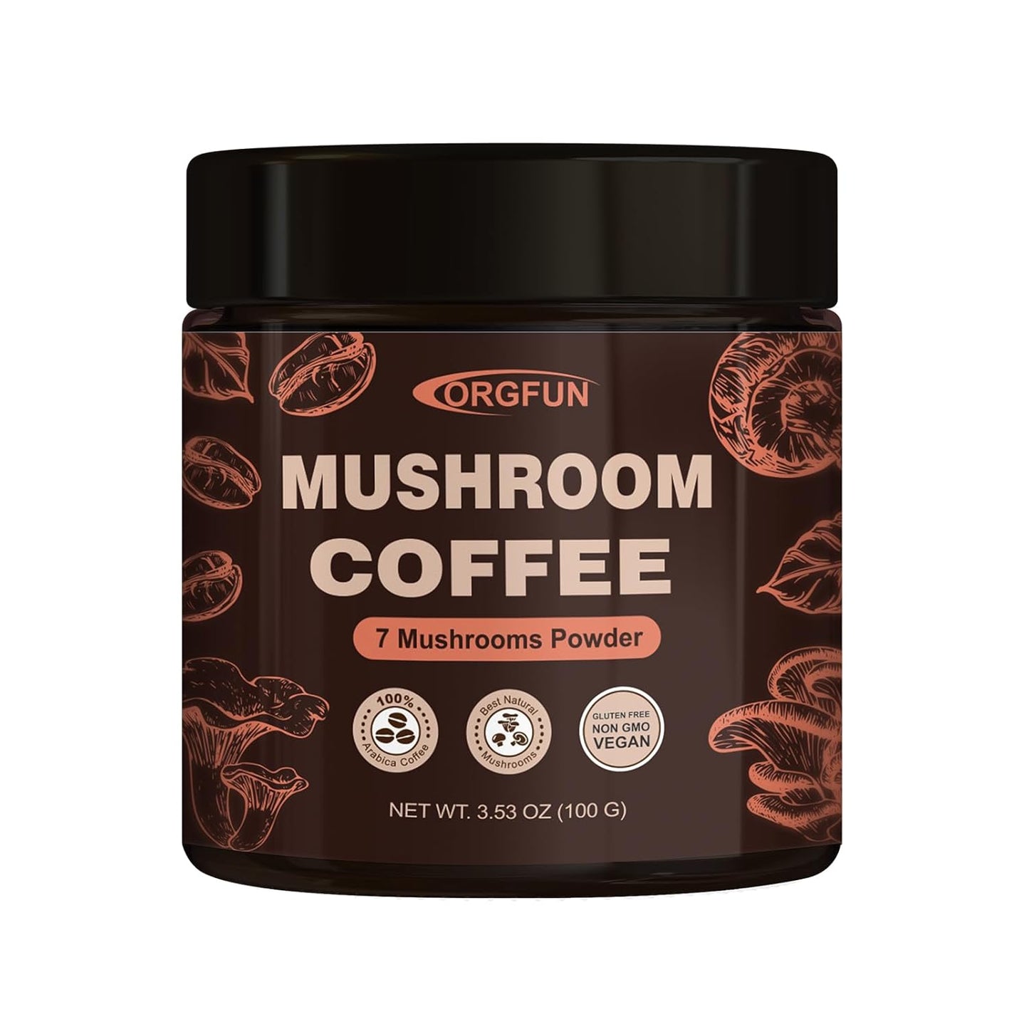 ORGFUN 7 Superfood Mushroom Arabica Coffee