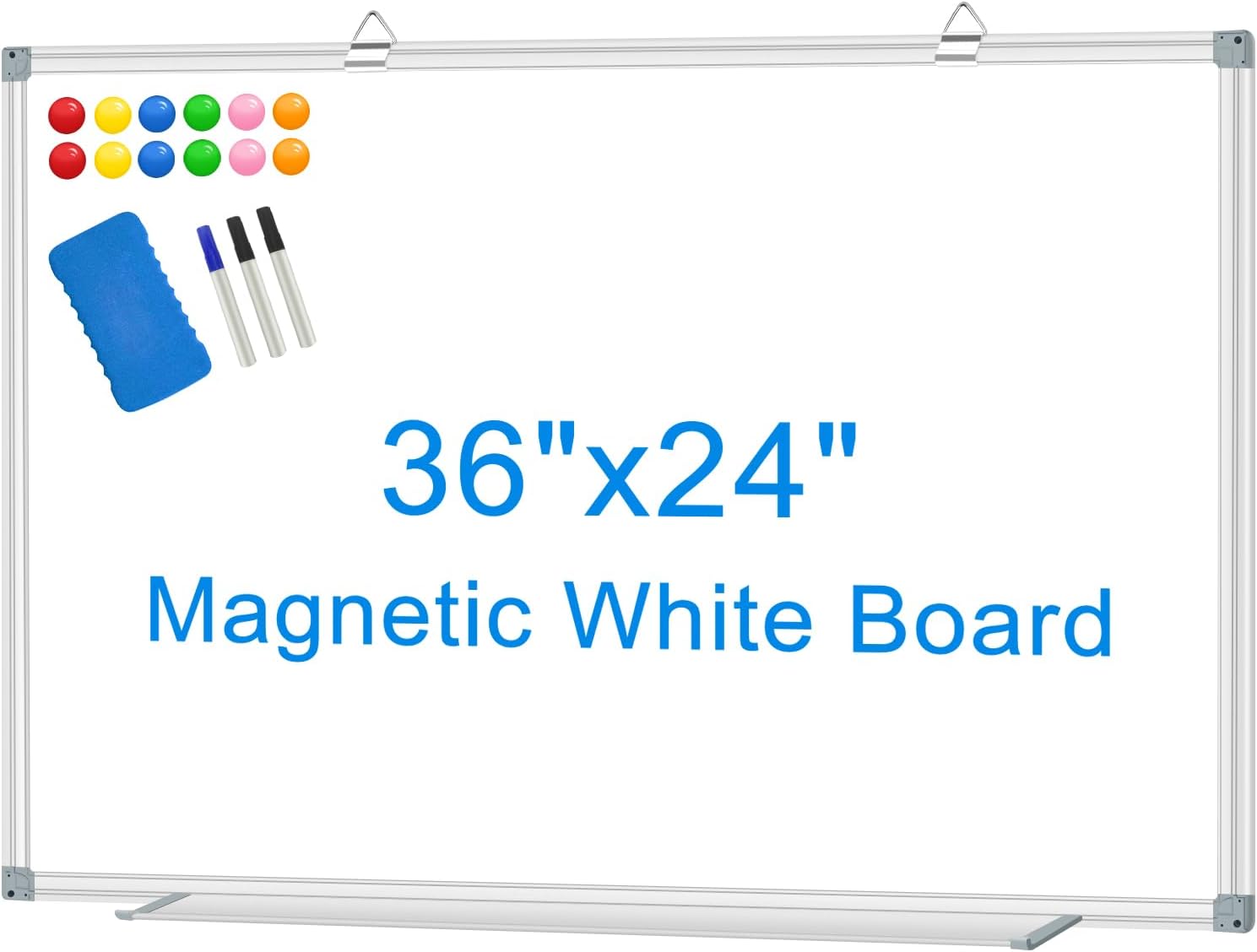 Magnetic Dry Erase Whiteboard 36in x 24in for Home Office