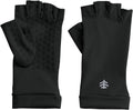 Coolibar UPF 50+ Ouray UV Fingerless Sun Gloves - Sleek Grey