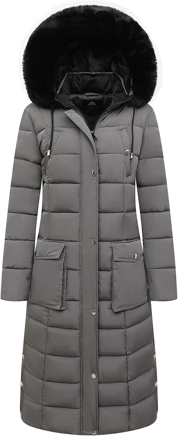 MOERDENG Women's Waterproof Long Winter Coat for Cold Weather