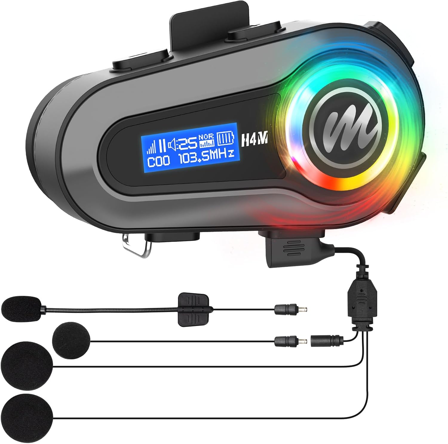 Moman Motorcycle Helmet Headset H4M with LCD Screen & HiFi Sound