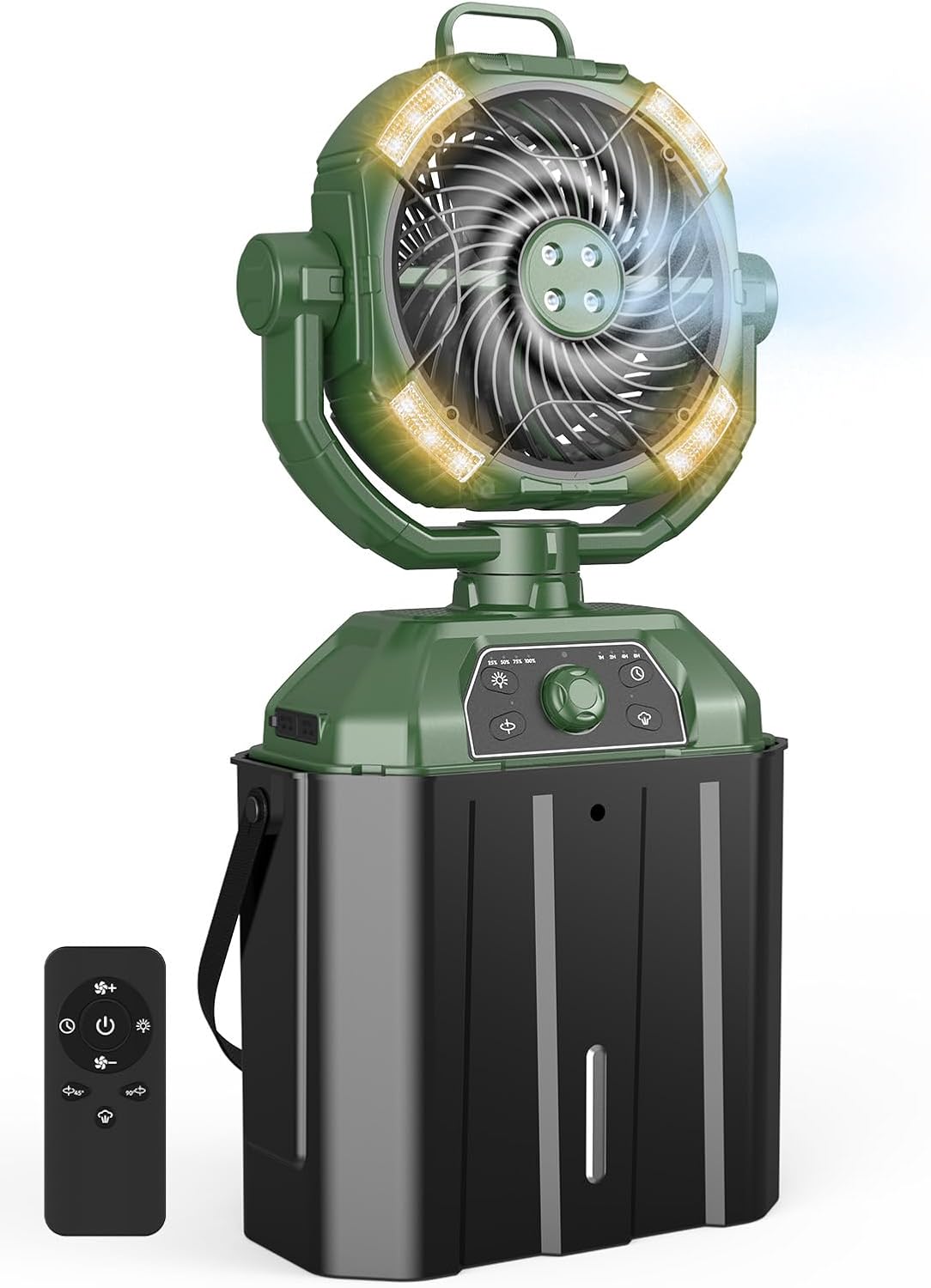 Portable Misting Fan with 6L Bucket and 20000mAh Battery Power