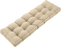3 Seat 57 in Porch Swing Cushion Set - Water-Resistant Tufted Comfort