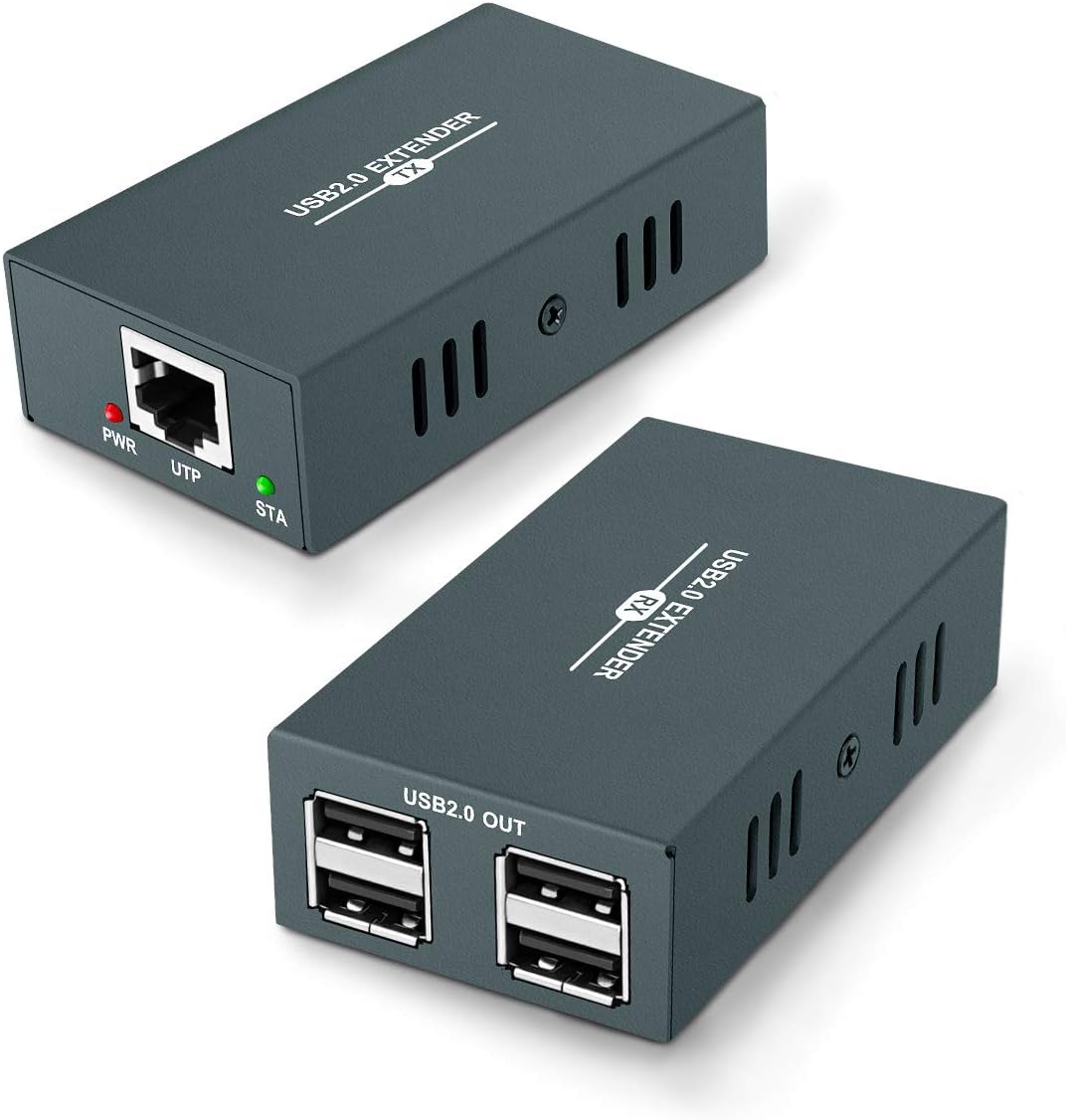 USB 2.0 Hub Extender Kit - 4 Hubs, 165ft for Easy Use