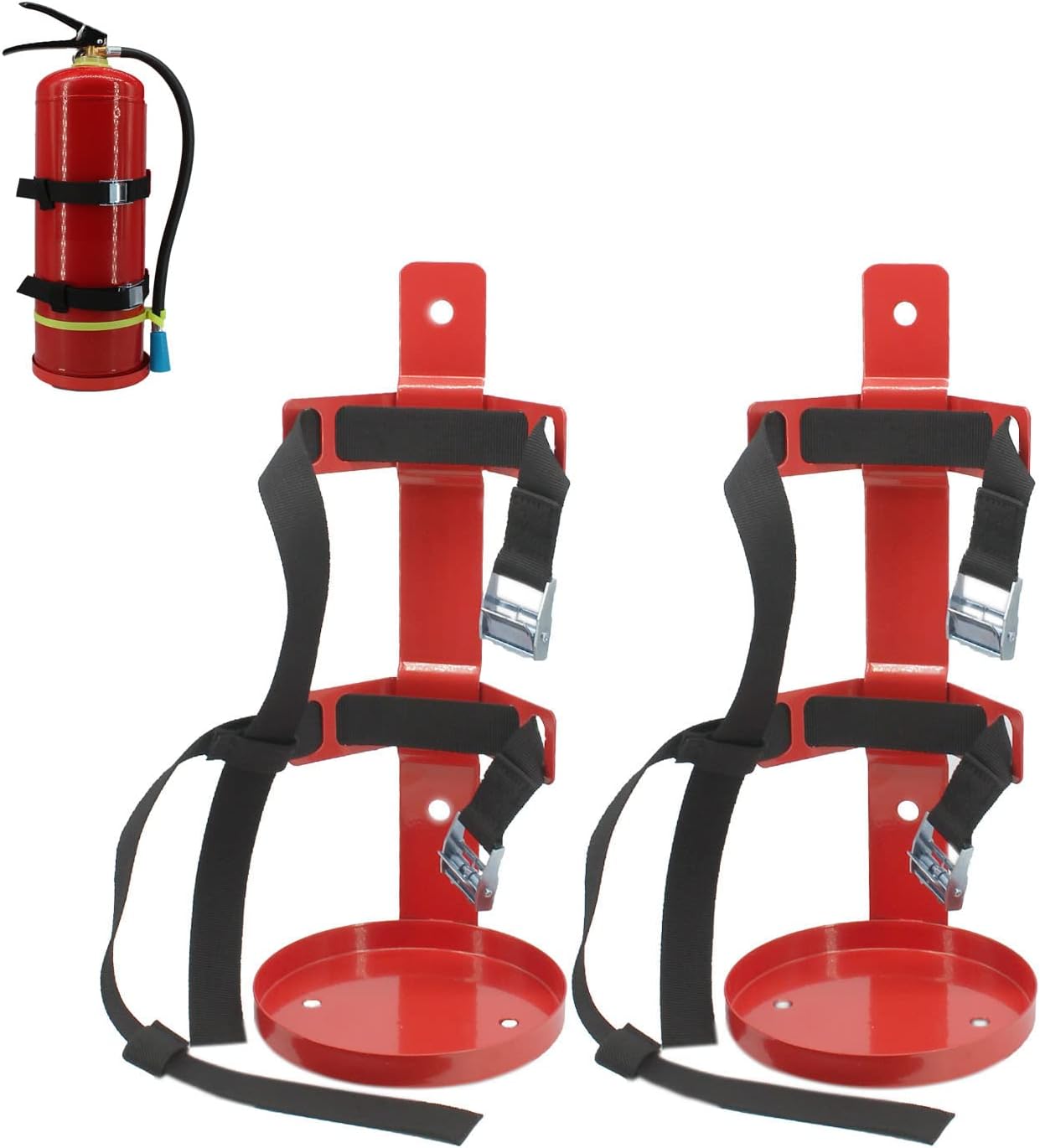 Fire Extinguisher Mount for Home, Car, RV, Truck - 2 Pcs