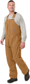 Berne Men's Heartland Insulated Washed Duck Bib Overall - Warm Durable