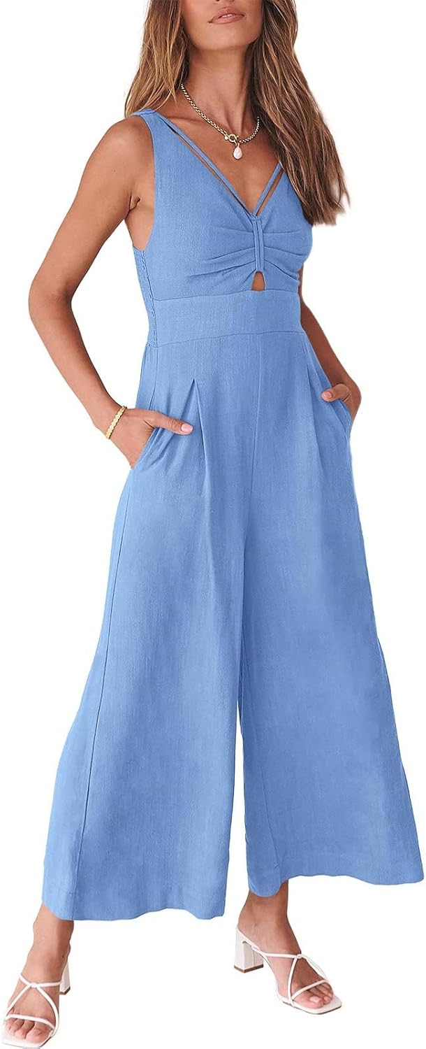Stylish Women's Jumpsuits for Summer: Wide Leg Casual Rompers