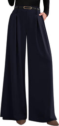 Womens Wide Leg Trousers High Elastic Waist - Fall Palazzo Pants