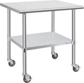 Hally Stainless Steel Prep & Work Table 30 x 36 in - Heavy Duty
