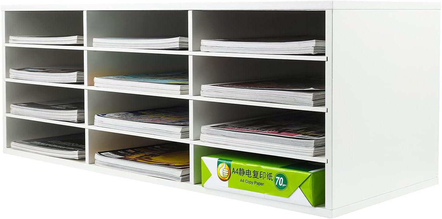 PAG Mail Sorter Wood Countertop Organizer for Home and Office