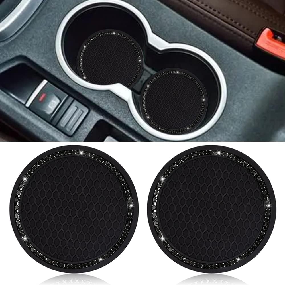 2 Pack Bling Cup Holder Coasters for Cars