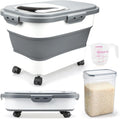 Rice Storage Containers Collapsible 20 to 30Lbs - Space Saving Bin