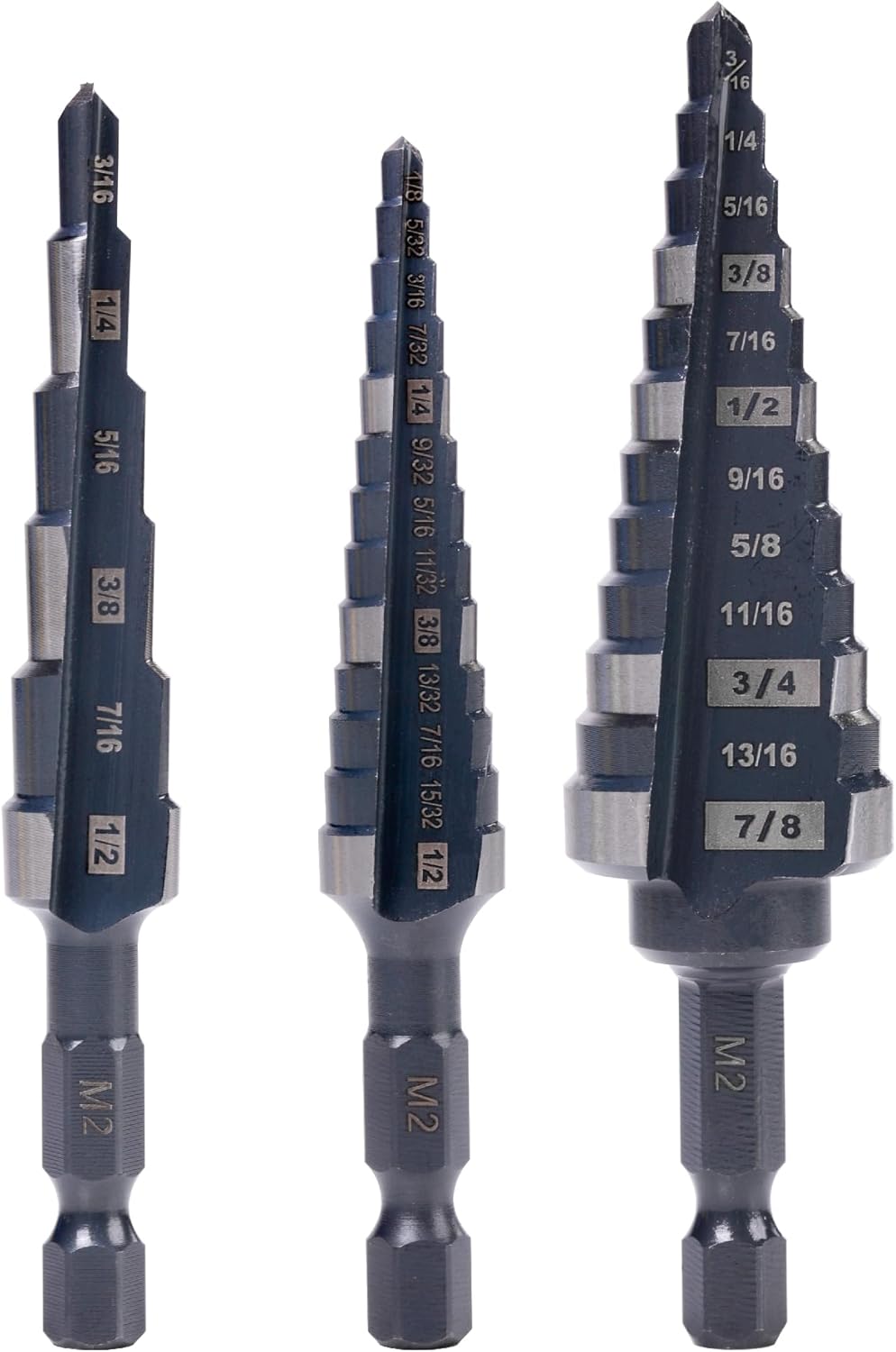 M2 HSS Quick Change Step Drill Bit Set for Precision Drilling