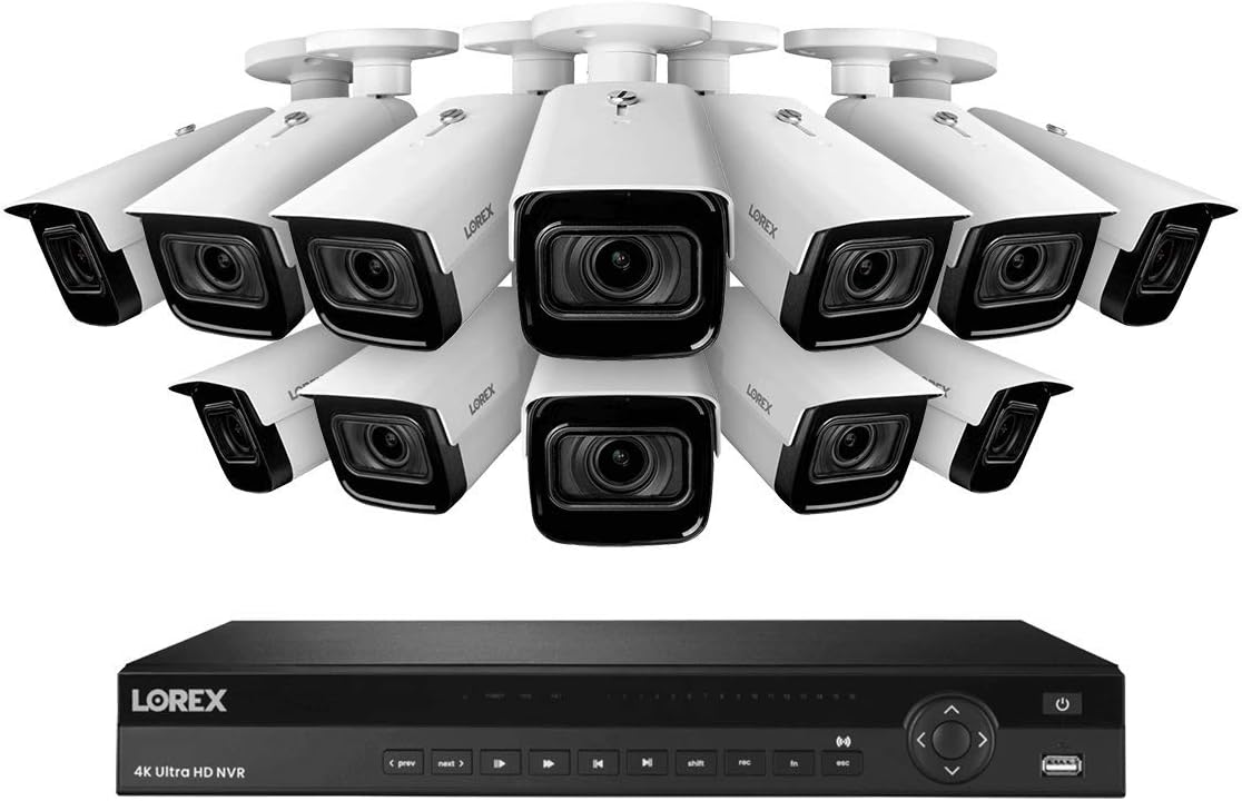 4K Nocturnal IP NVR System with 16 Channel and 12 Cameras