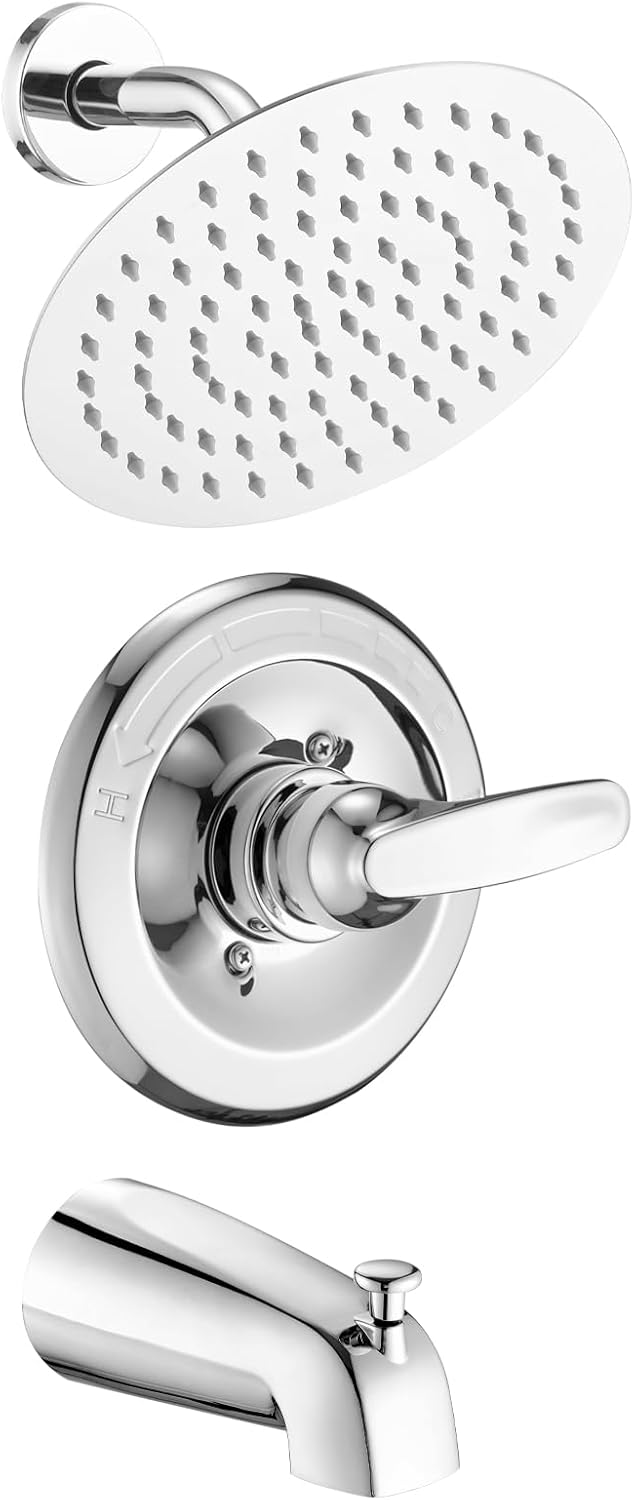 Replacement 8in Rainfall Shower Faucet Tub Trim Kit for Delta