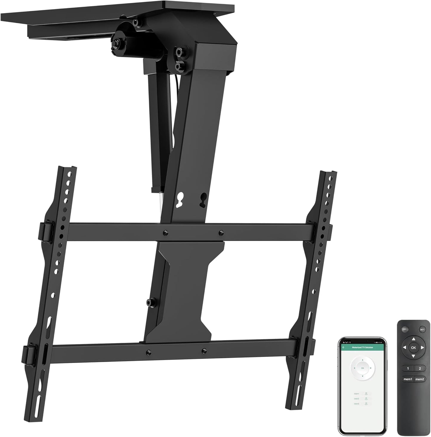 Motorized Smart Electric Ceiling TV Mount for 37-75 Inch TVs