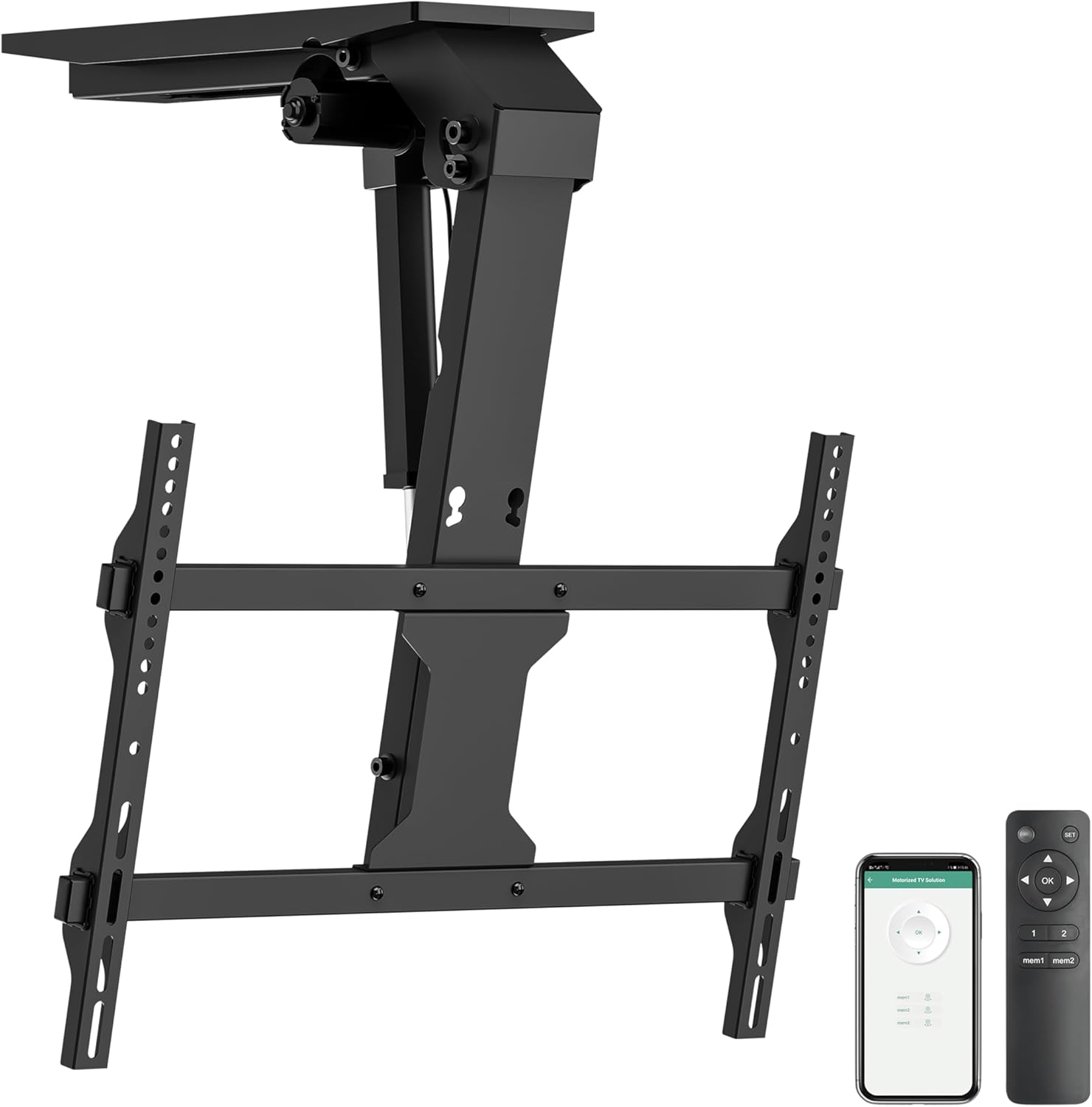 Motorized Smart Electric Ceiling TV Mount for 37-75 Inch TVs