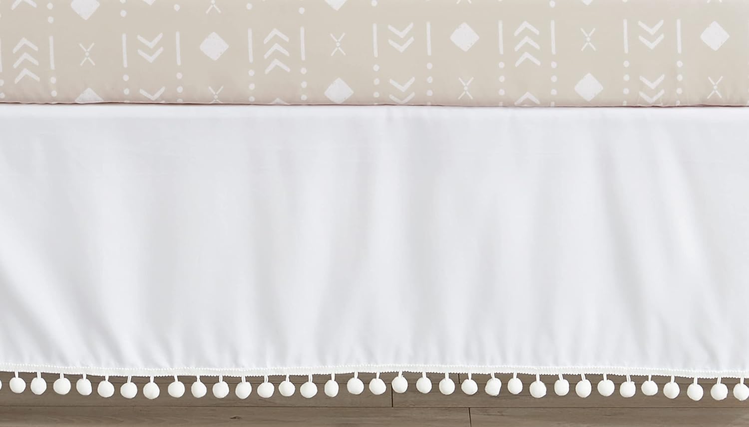 Sweet Jojo Designs White Baby Nursery Crib Bed Skirt Dust Ruffle