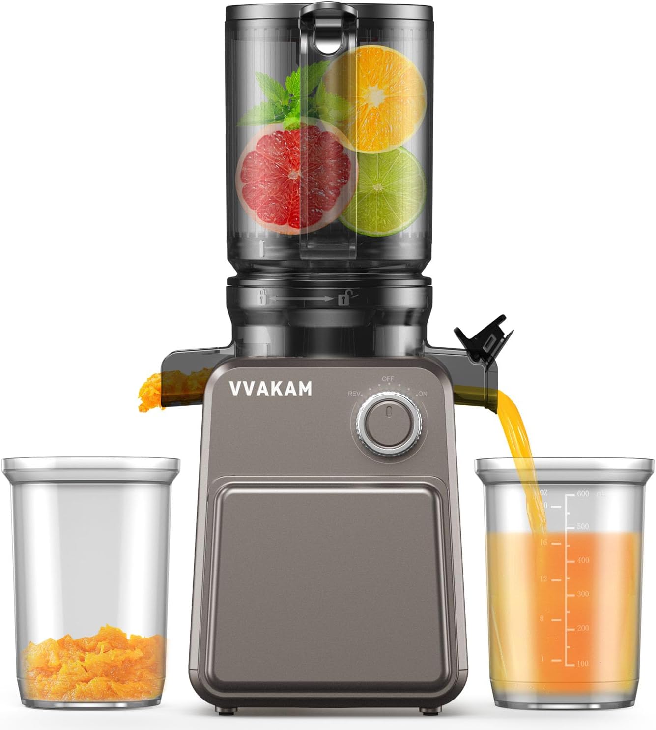 Cold Press Juicer Machines with 4.4ft' Feed Chute for Whole Fruits
