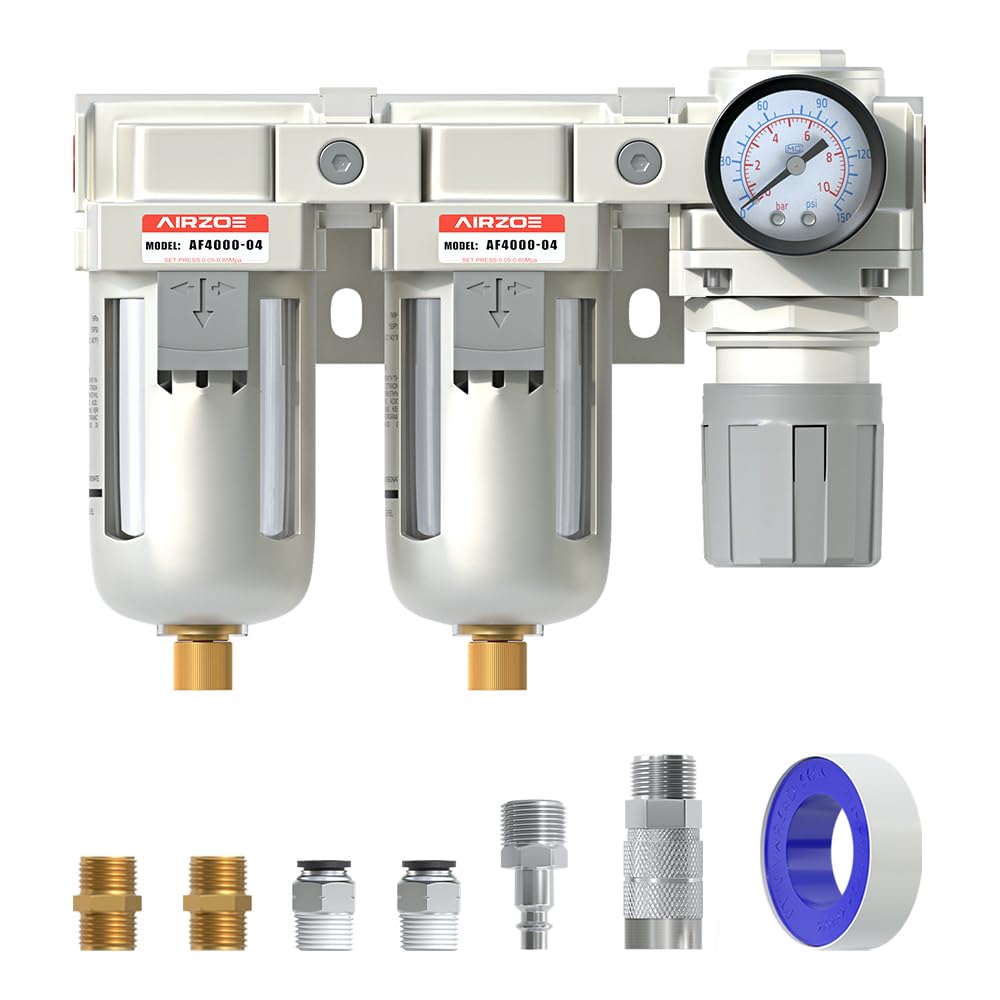 AIRZOE 1/2in NPT Air Dryer for Compressor - Efficient Water Separator