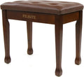 Piano Bench with Waterproof Padded Cushion and Storage - Sturdy Wood