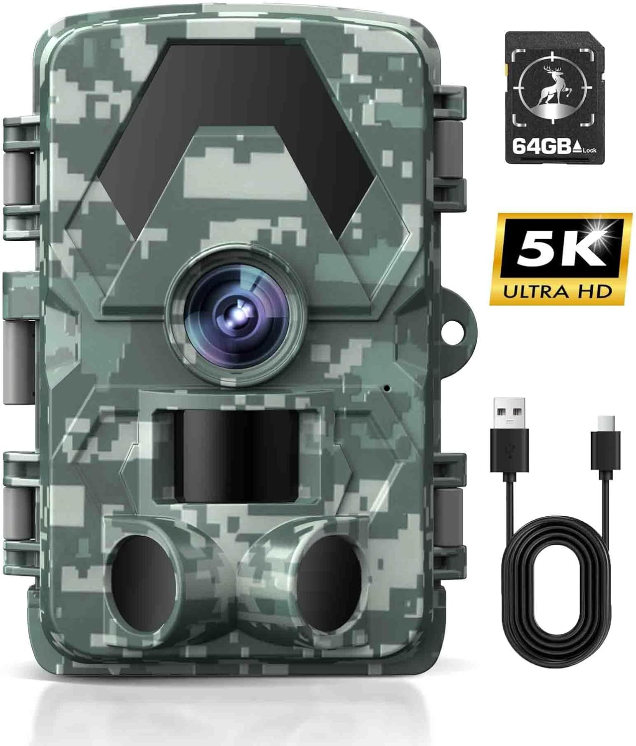 5K 60MP Trail Camera: Instant Motion Detection!
