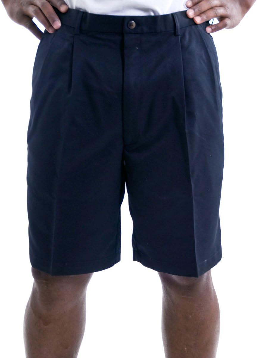 Haggar Men's Cool 18 Classic Fit Pleat Front Shorts for Summer