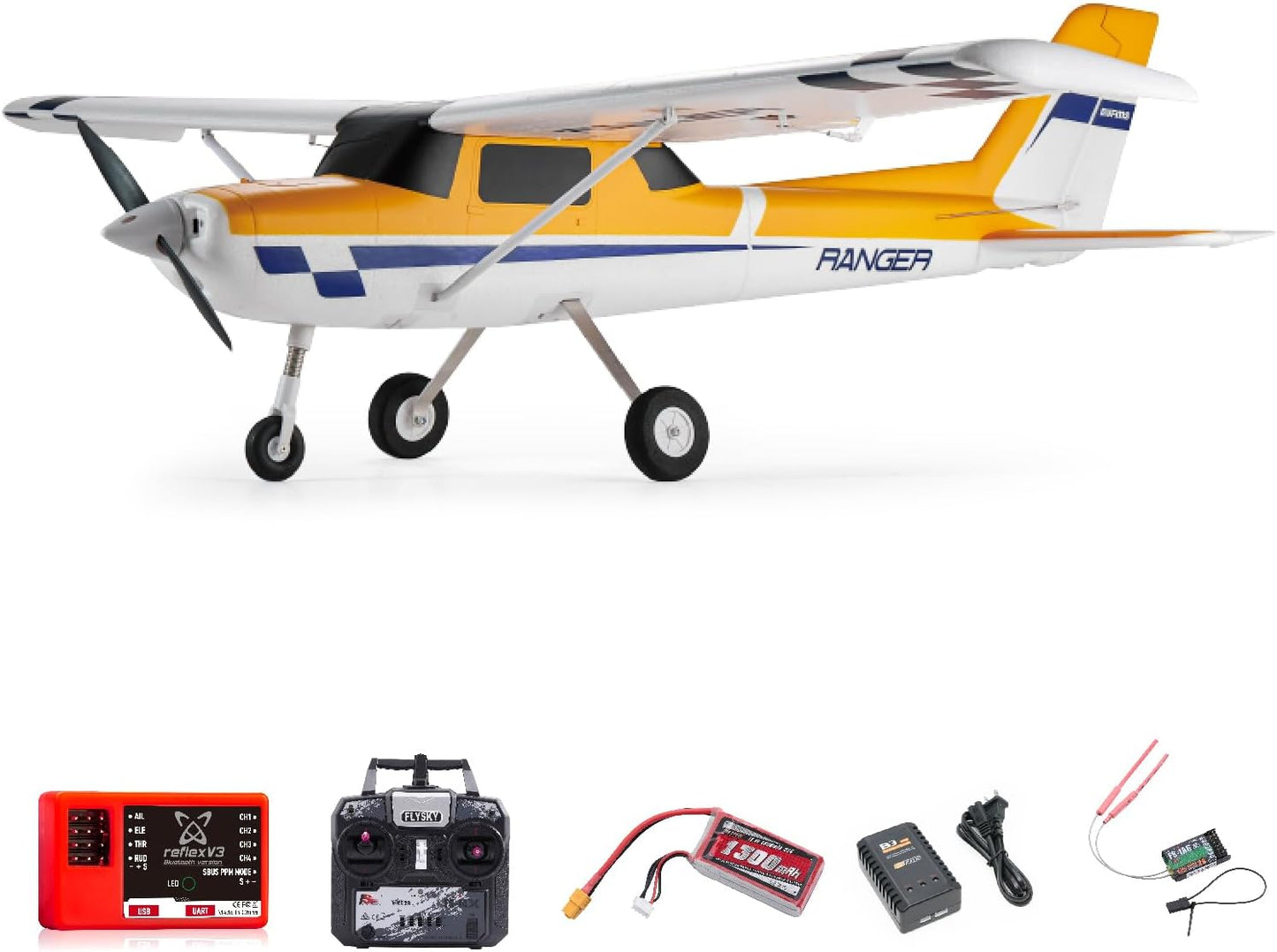 Fms Rc Planes for Beginner 1220mm Ranger Reflex V3 Yellow