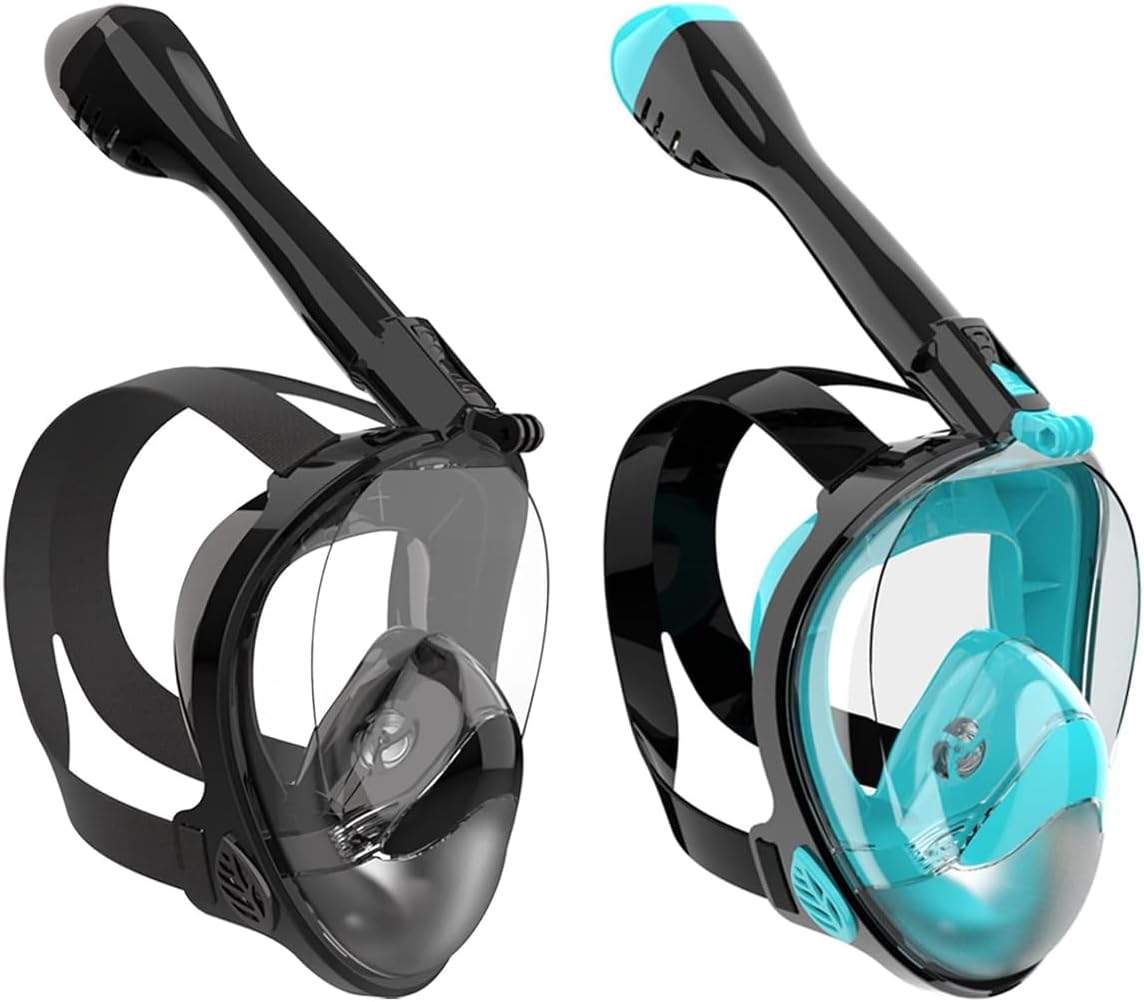 Full Face Snorkel Mask for Kids and Adults with Camera Mount