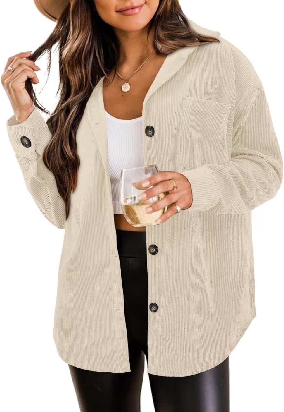 ZOLUCKY Womens Shackets Jacket Plus Size for All Seasons Wear