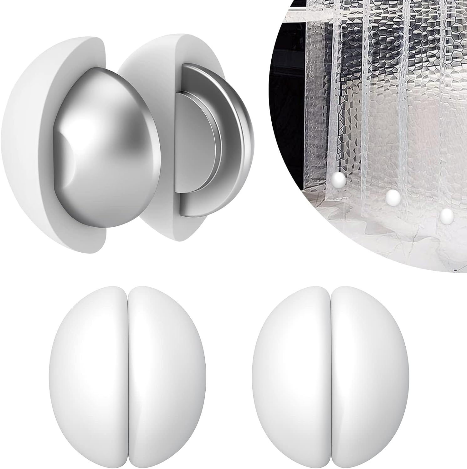 Heavy Duty Shower Curtain Weights - Prevents Blowing