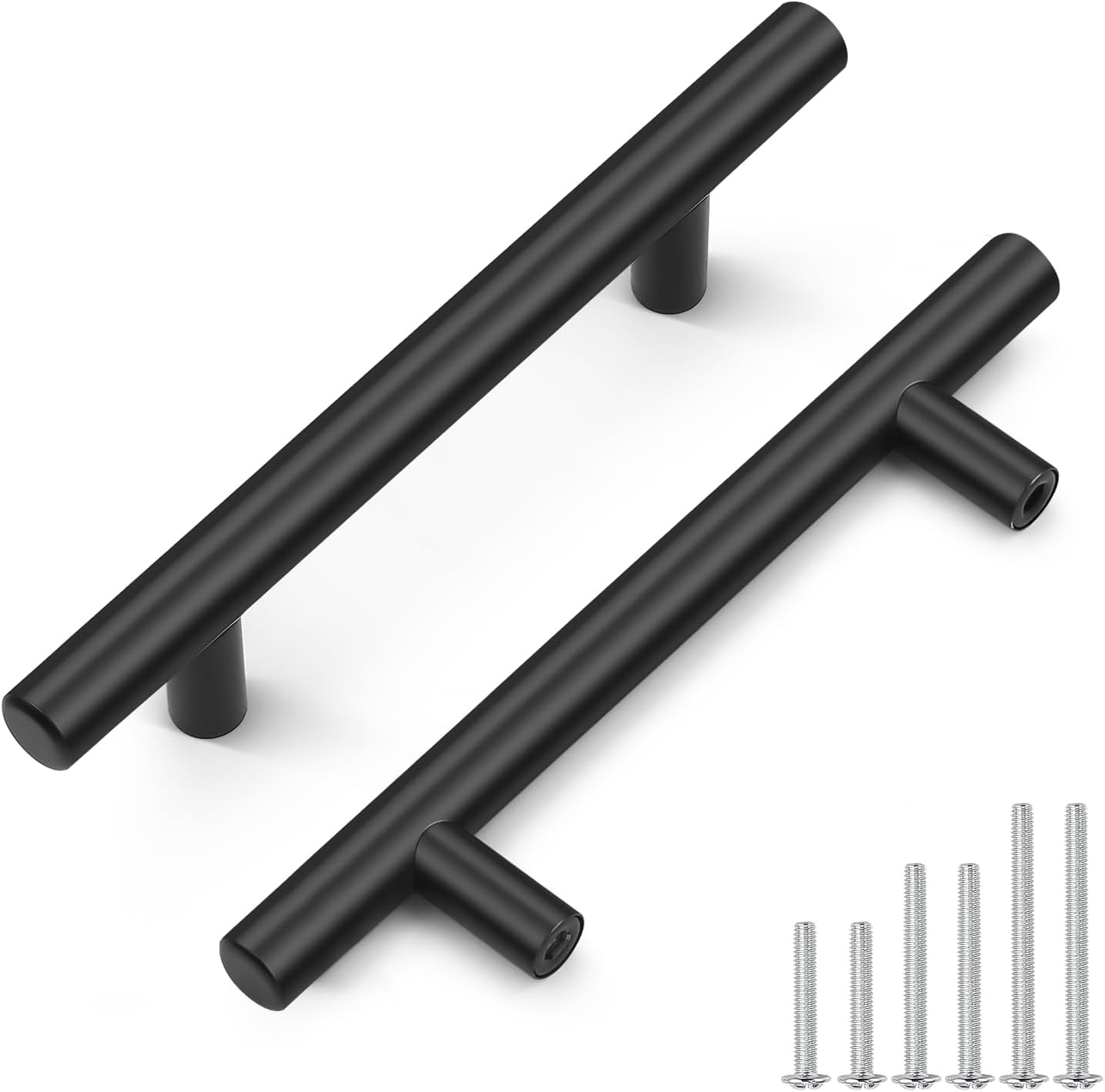 Probrico 30 Pack Matte Black Cabinet Pulls for Kitchen Cabinets