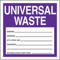Accuform Adhesive-Poly Vinyl Hazardous Waste Labels Pack of 100