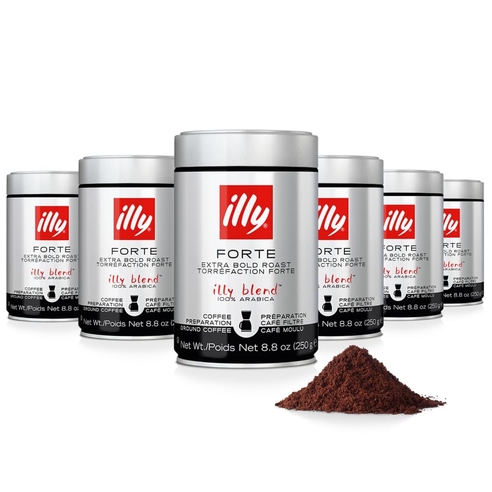 Illy Ground Drip Coffee Forte Extra Bold Roast for Rich Flavor