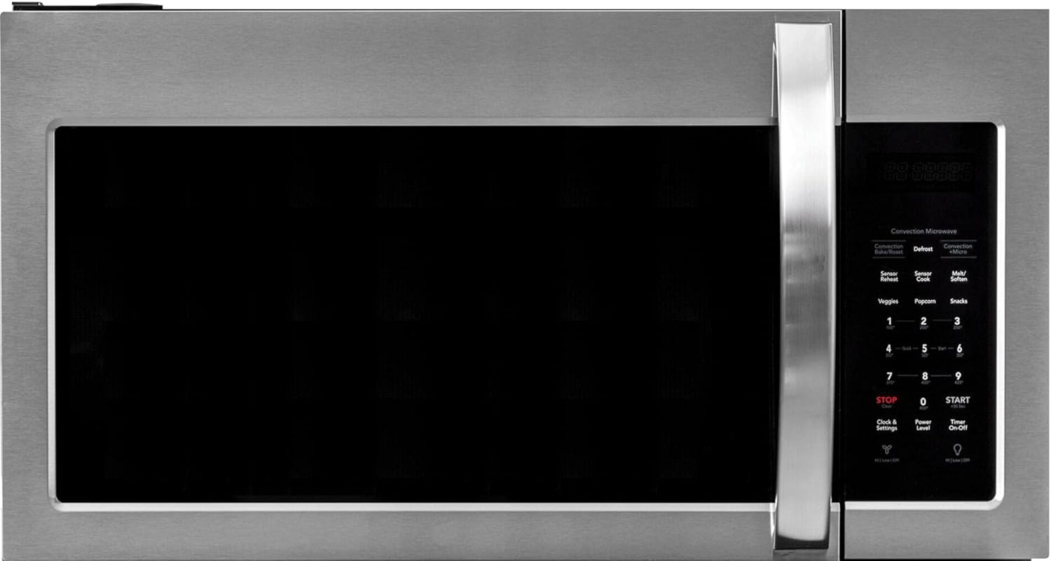 Space-Saving Stainless Steel Microwave w/ Child Lock