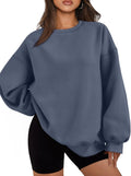 Womens Oversized Crewneck Hoodie Sweatshirt - Fleece Lined Comfort
