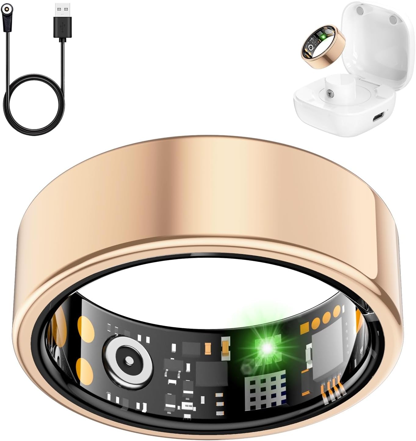 Smart Health Ring for Men Women - Fitness Tracker with Heart Rate
