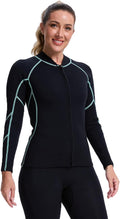 Lemorecn Women's Wetsuit Top 2mm Long Sleeve - Super-Stretch Comfort