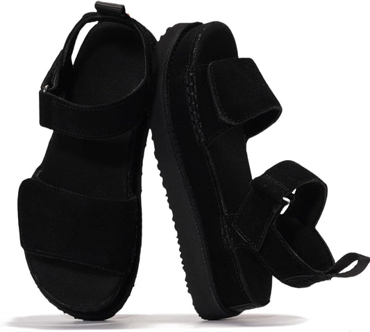 Project Cloud Genuine Leather Platform Sandals for Women 2025