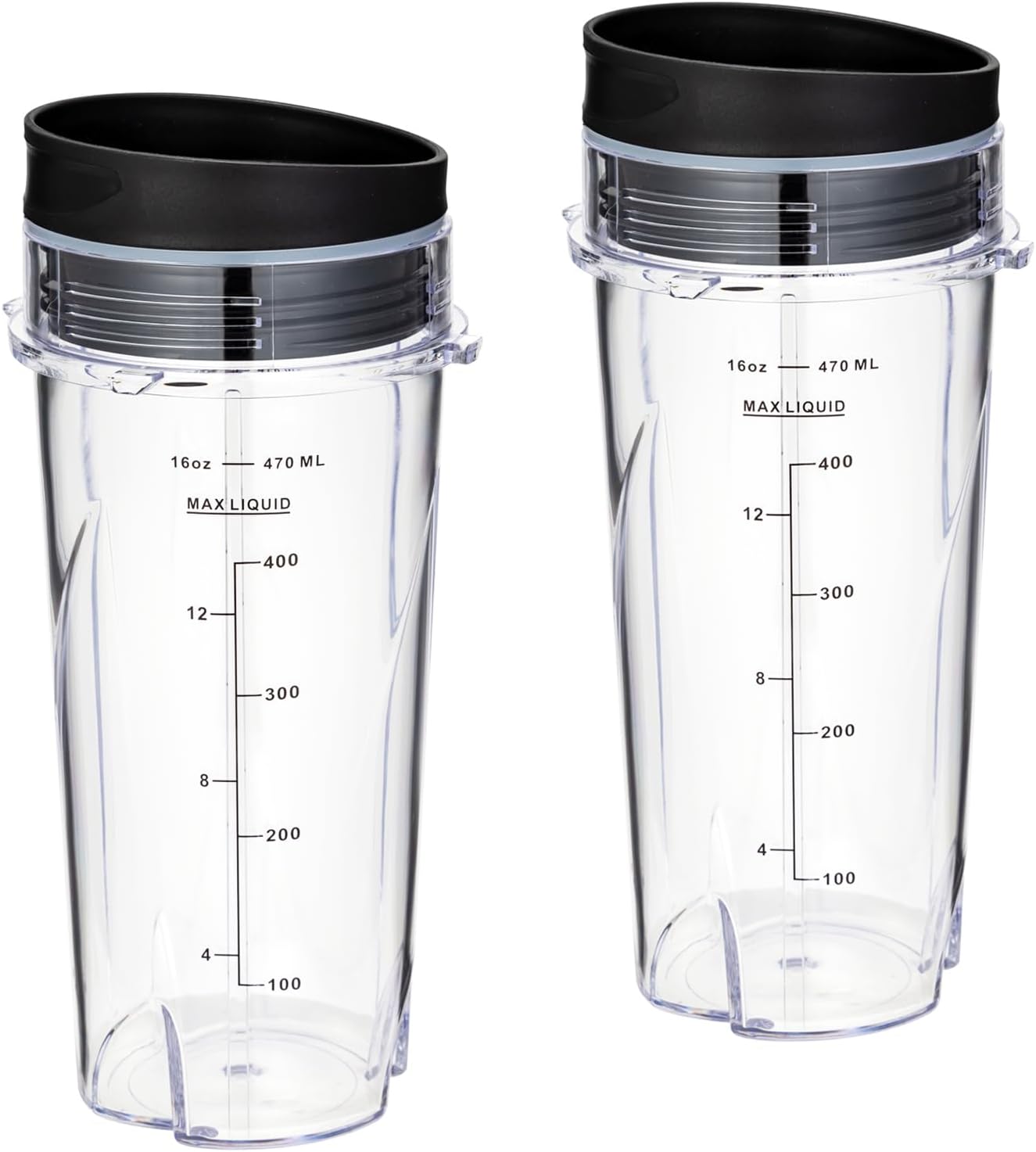 2-Pack 16oz Ninja QB3001SS Cups with Lids - Blend with Ease!