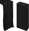 Black Cheesecloth Table Runner 16 Pack 10ft - Sheer Boho Decor