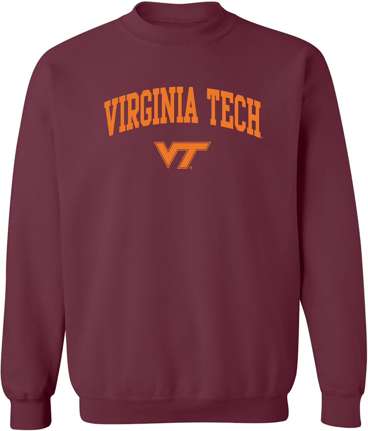 NCAA Arch Logo Team Color Crewneck Sweatshirt for Fans