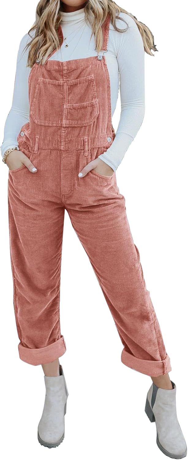 Onedreamer Women's Corduroy Overalls for Casual Style and Comfort