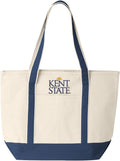 Kent State University Navy Canvas Tote Bag with Logo - Large Campus