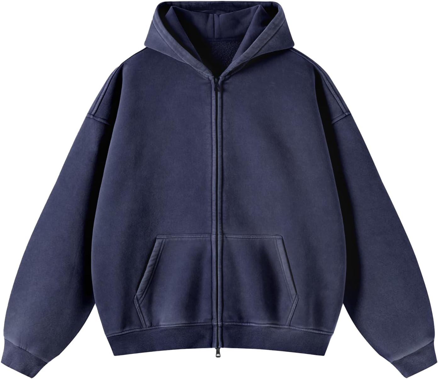Womens Fleece Hoodies Sweatshirt Double Zip Up for Winter Style