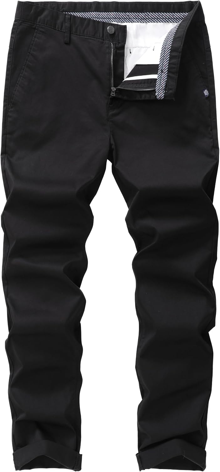 Men's Slim-Fit Stretch Cotton Chino Pants for Every Occasion