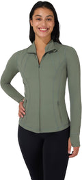 90 Degree By Reflex Full Zip Running Track Jacket - Slim Lightweight