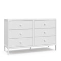 Graco Theo 6 Drawer Dresser (White) - Safe, Spacious Storage