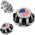 8 Lugs American Flag Wheel Center Caps for Silverado Sierra Yukon